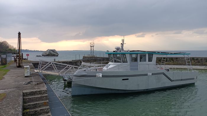 « La Mirandelle de Haute-Savoie » dans son port d’attache à l’UMR CARRTEL (INRAE – USMB)